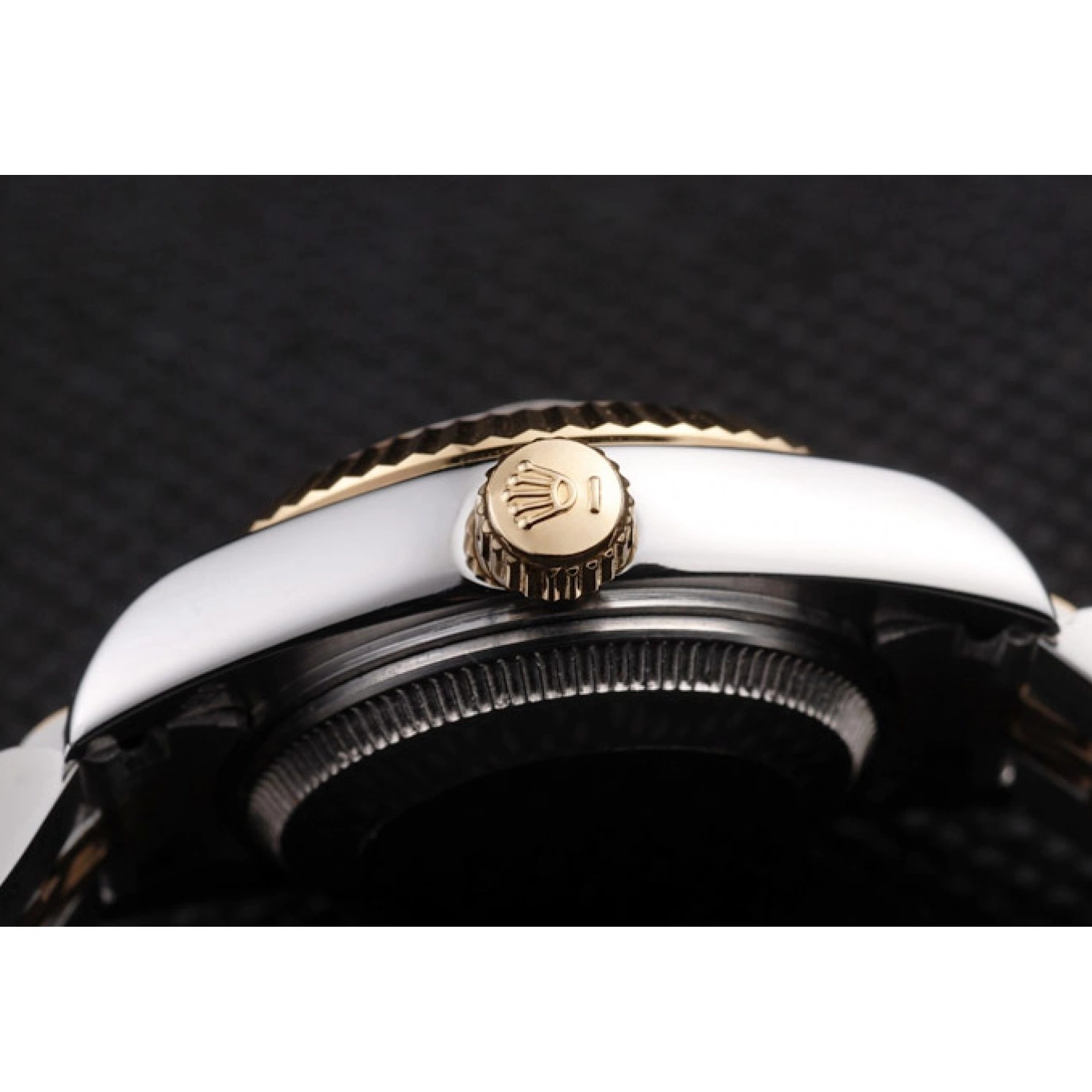 Aaa replica watch Gold Steel Stainless Plated Two Yellow Rolex Datejust Tone 98078 0821